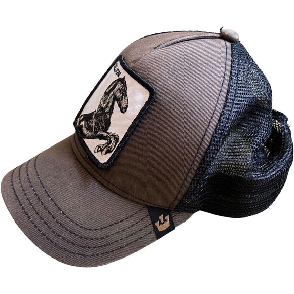 Goorin Hat Men Snap Back Stallion Farm Bros Horse Trucker Mesh FLAW - Picture 2 of 9